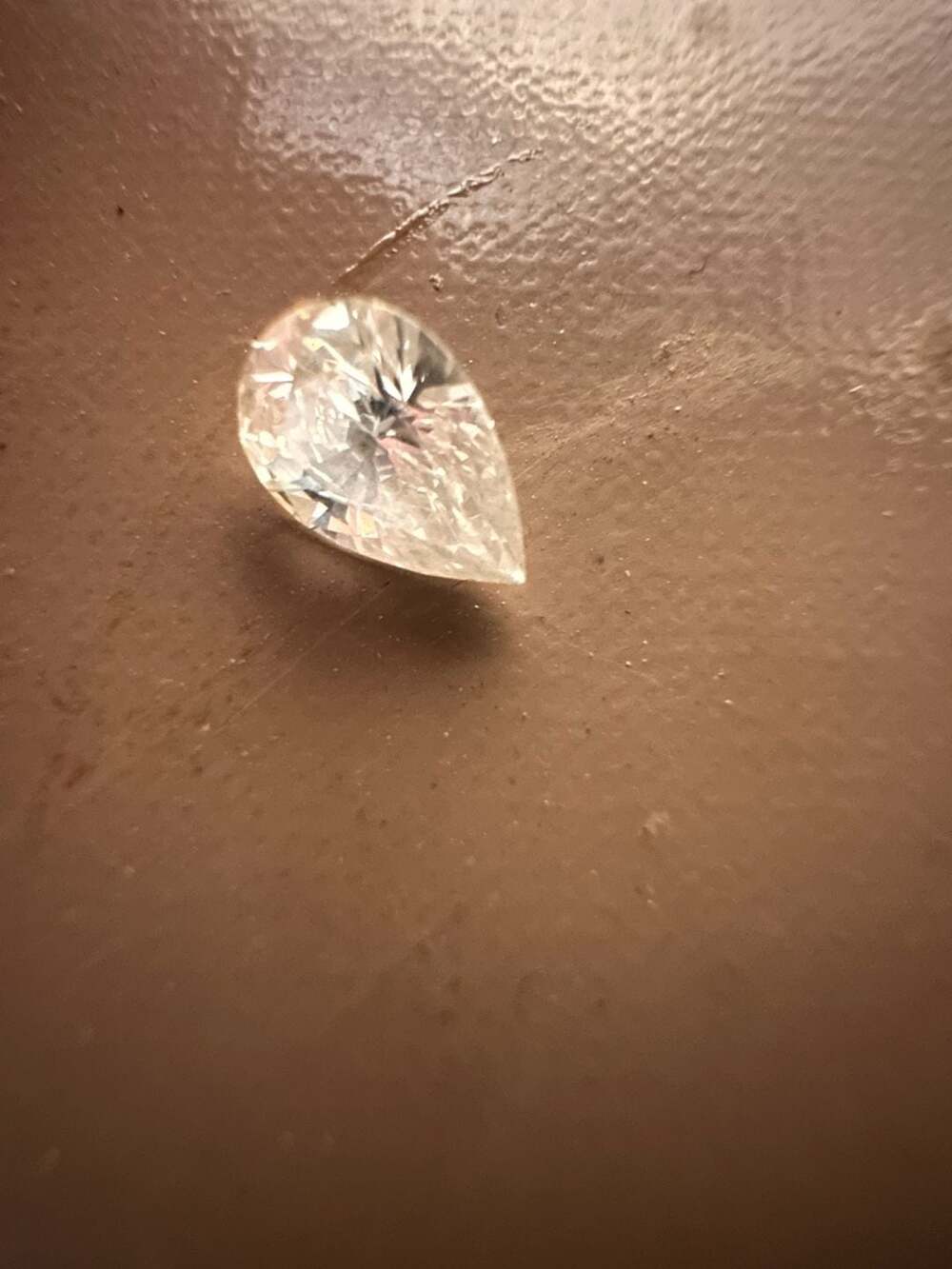 Certified 0.54 Carat Pear Shape Natural Earth Moned Diamond IGL Certified H Colo